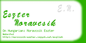 eszter moravcsik business card